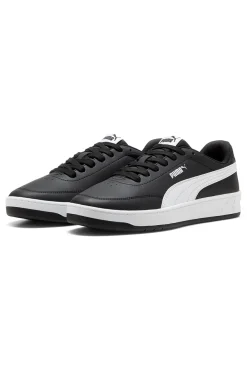 Schwarze Sneaker mit weißem Profil Court Classic Clean Puma