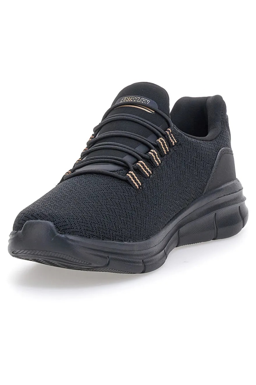 Schwarze Sneakers aus technischem Gewebe mit elastischen Schnürsenkeln Australian AU52W502
