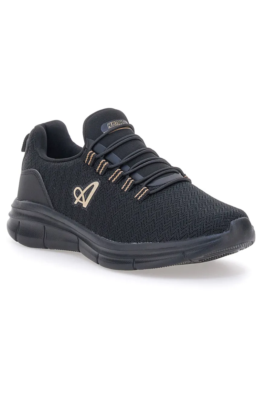Schwarze Sneakers aus technischem Gewebe mit elastischen Schnürsenkeln Australian AU52W502