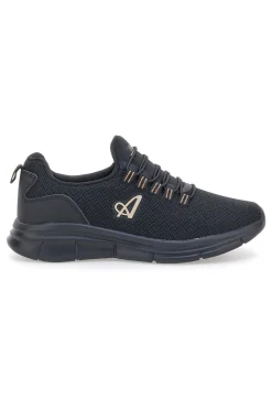 Schwarze Sneakers aus technischem Gewebe mit elastischen Schnürsenkeln Australian AU52W502