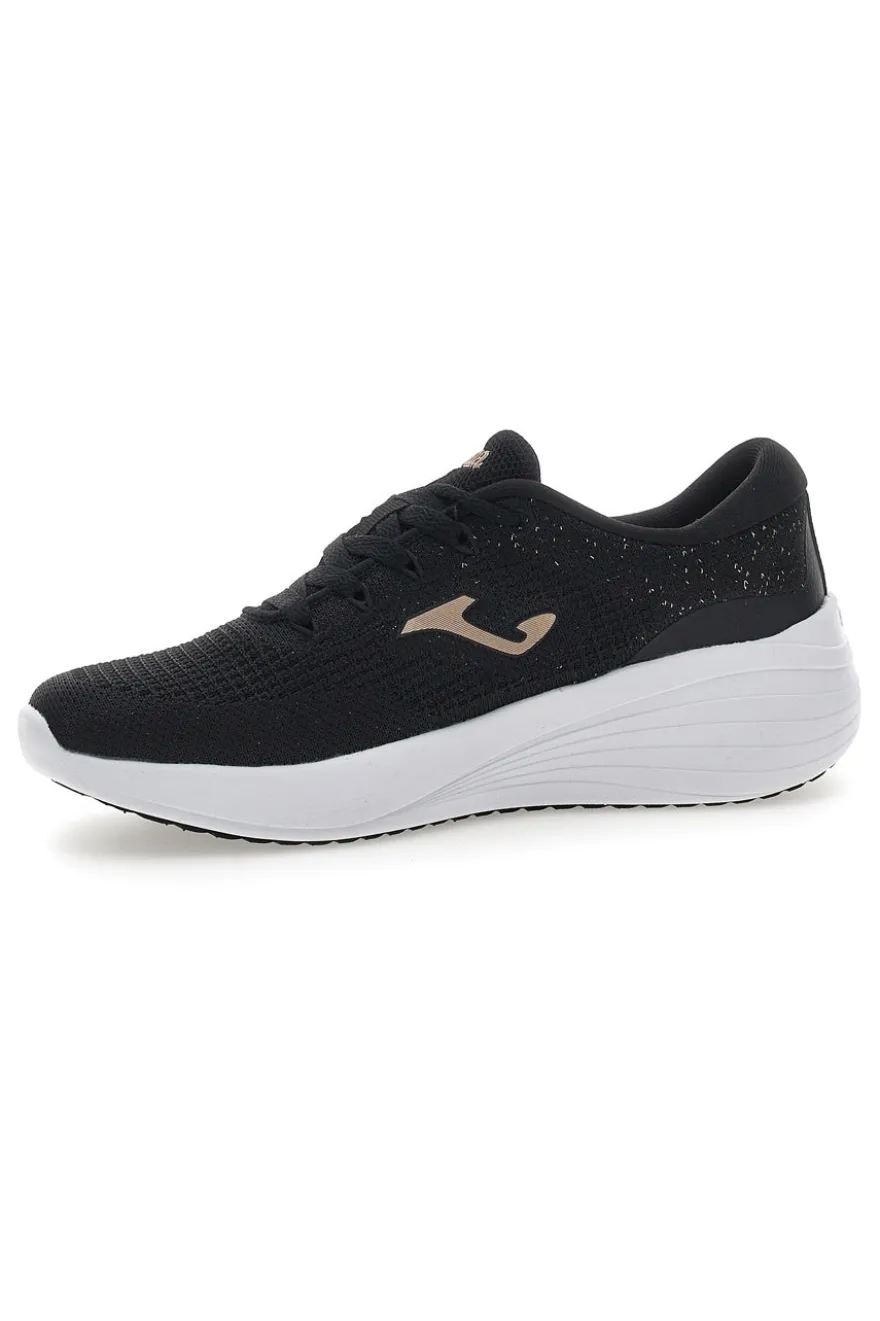 Schwarze Sneakers mit goldenen Details Joma C Dama Lady 2501