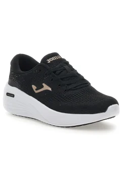 Schwarze Sneakers mit goldenen Details Joma C Dama Lady 2501
