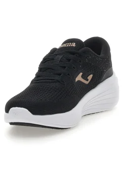 Schwarze Sneakers mit goldenen Details Joma C Dama Lady 2501