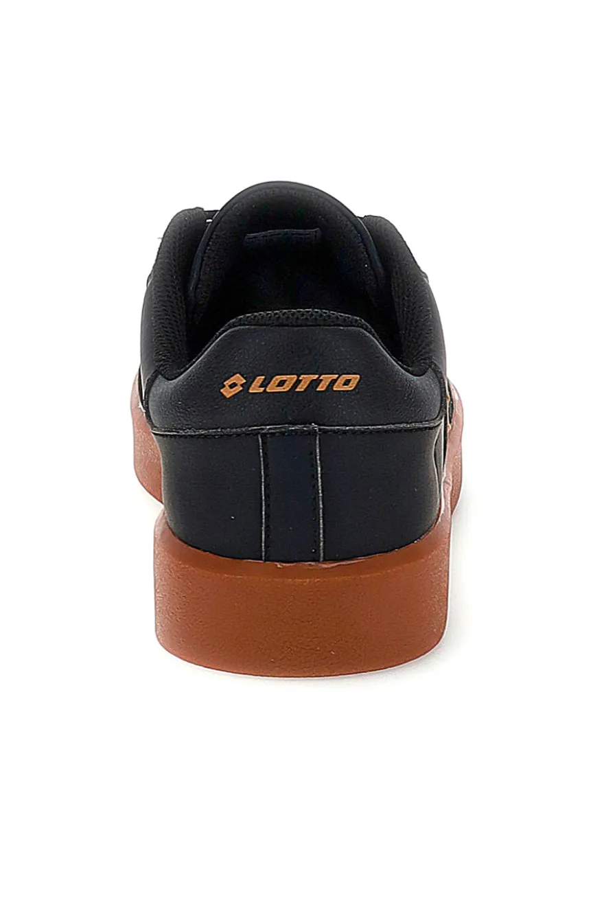 Schwarze Sneakers mit Ledersohle Lotto EQUIPO AMF II LTH
