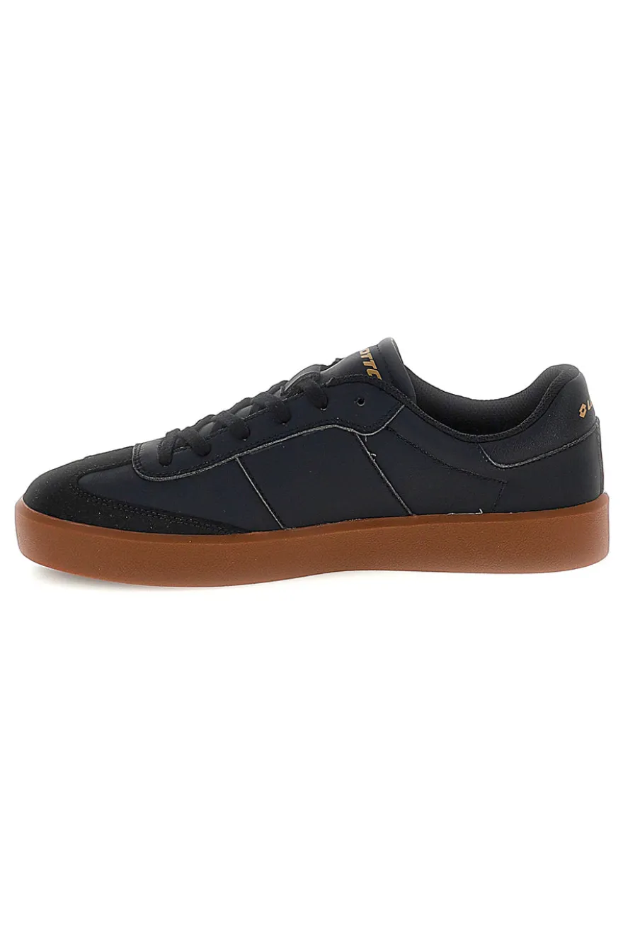 Schwarze Sneakers mit Ledersohle Lotto EQUIPO AMF II LTH