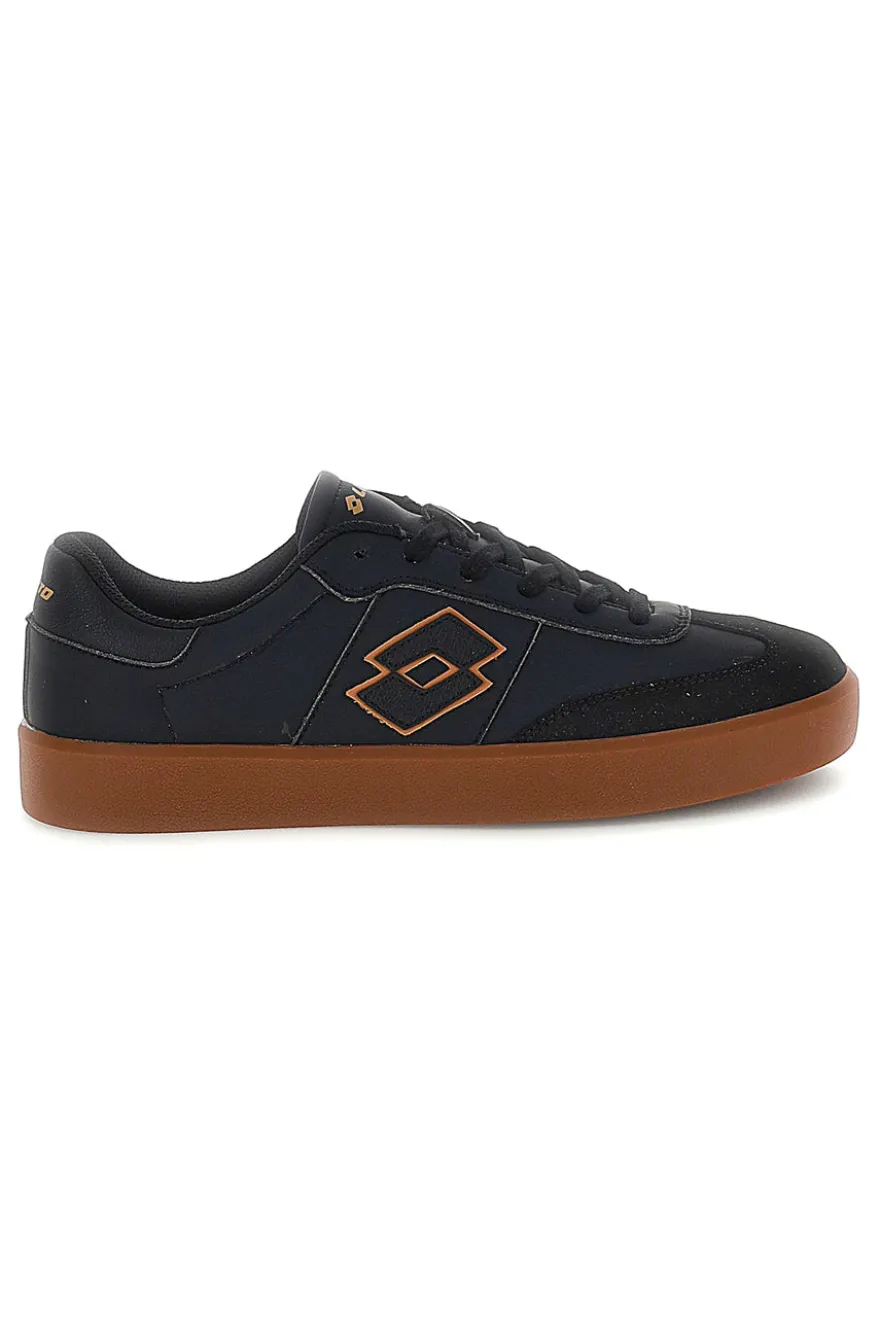 Schwarze Sneakers mit Ledersohle Lotto EQUIPO AMF II LTH