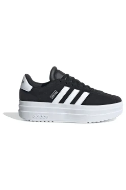 Schwarze Sneakers mit Plateausohle Adidas VL COURT BOLD J