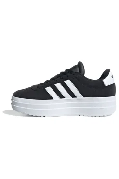 Schwarze Sneakers mit Plateausohle Adidas VL COURT BOLD J