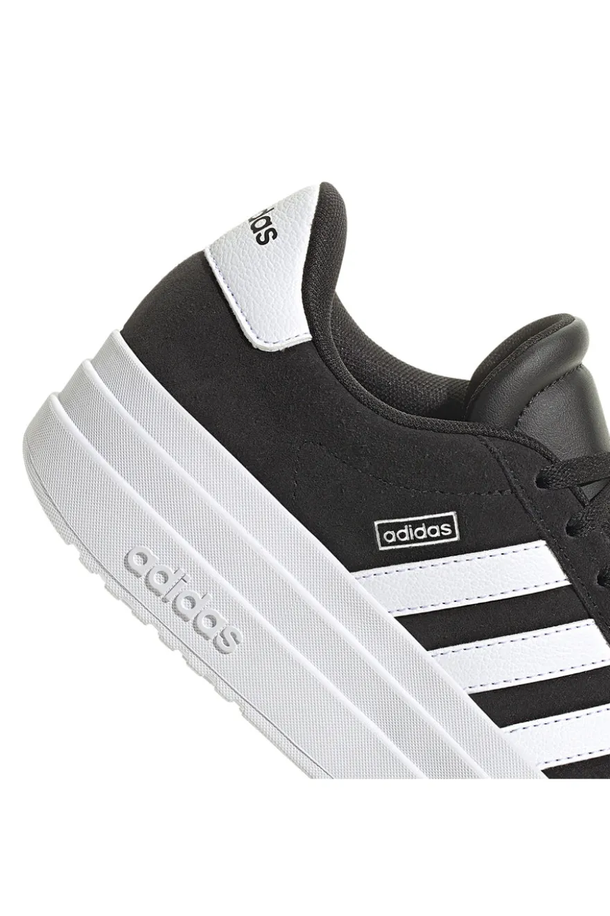 Schwarze Sneakers mit Plateausohle Adidas VL COURT BOLD J