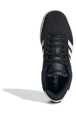 Schwarze Sneakers mit Plateausohle Adidas VL COURT BOLD J