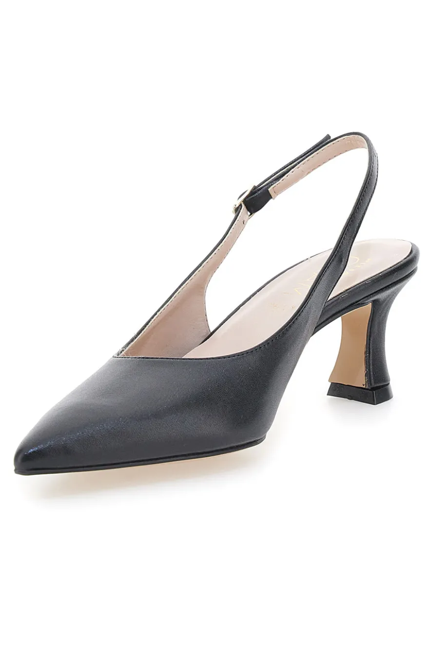 Schwarze spitze Slingback-Pumps PITTARELLO GLAM 3793/R