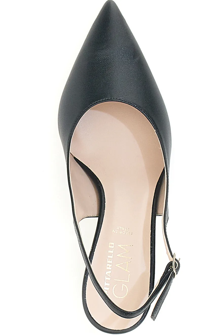 Schwarze spitze Slingback-Pumps PITTARELLO GLAM 3793/R