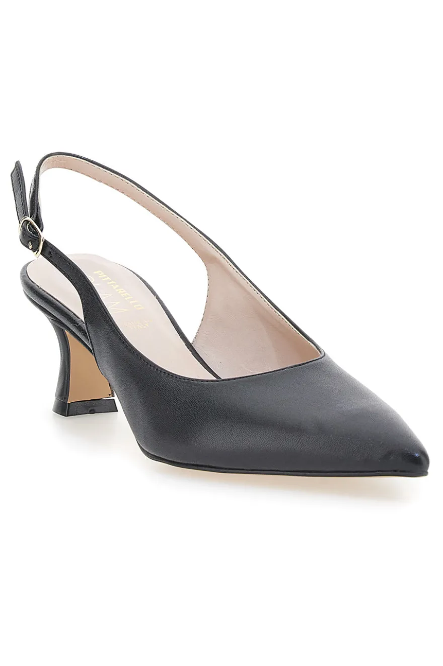 Schwarze spitze Slingback-Pumps PITTARELLO GLAM 3793/R
