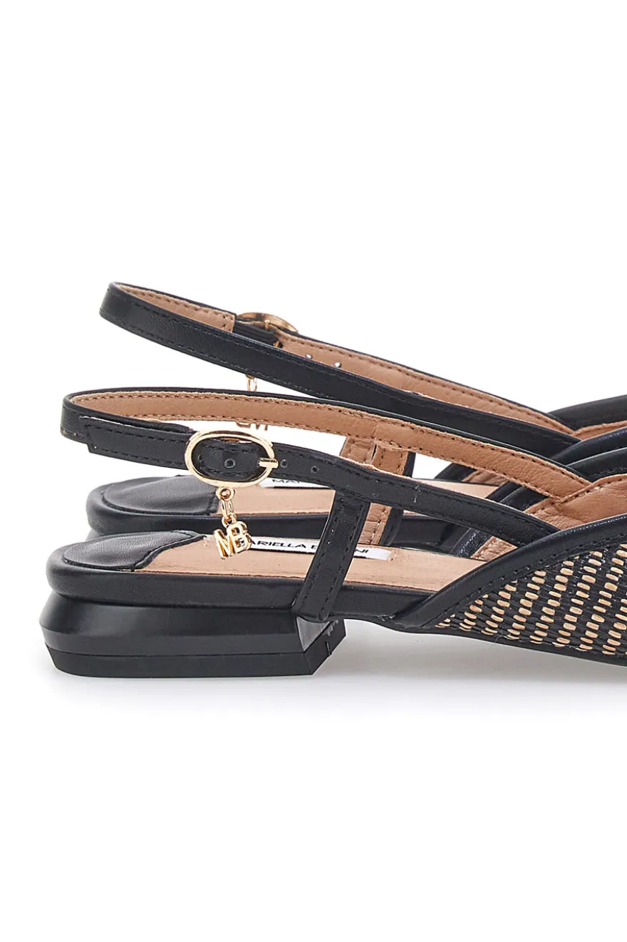 SCHWARZE SPITZE SLINGBACK-BALLERINAS MARIELLA BURANI 51089