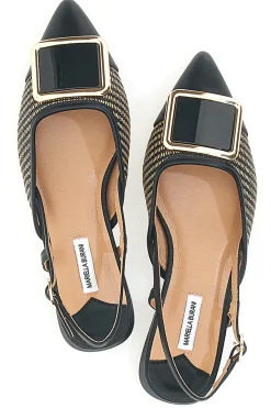 SCHWARZE SPITZE SLINGBACK-BALLERINAS MARIELLA BURANI 51089