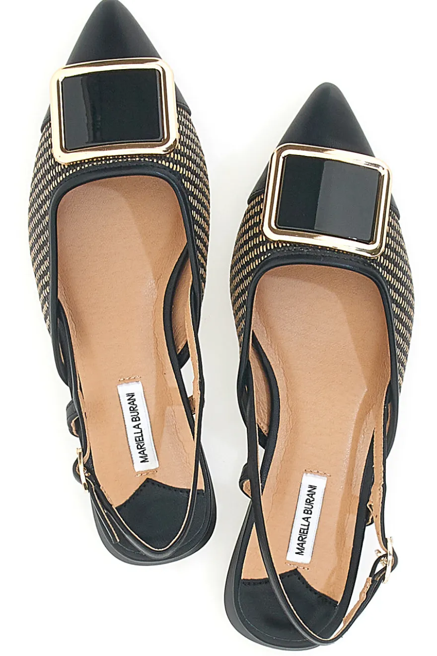 SCHWARZE SPITZE SLINGBACK-BALLERINAS MARIELLA BURANI 51089