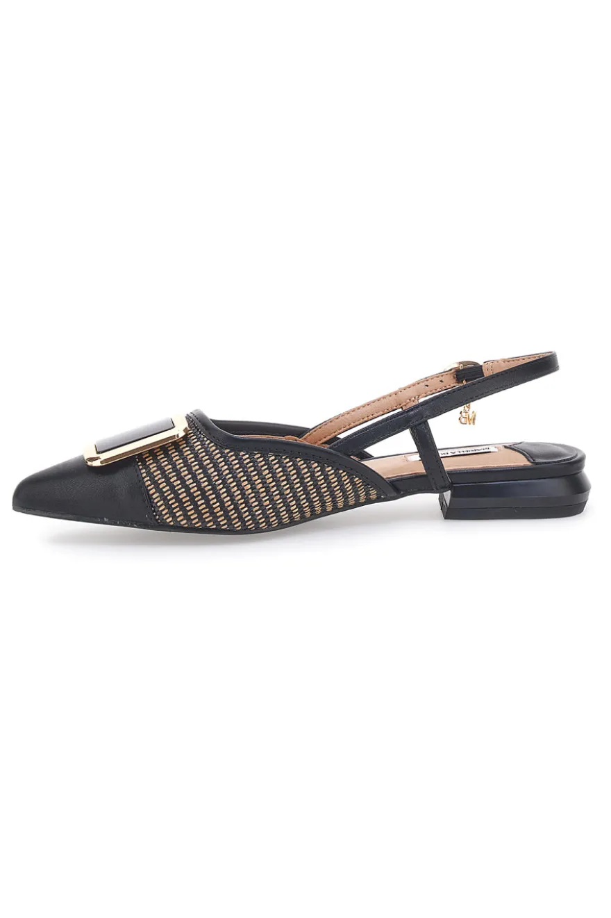SCHWARZE SPITZE SLINGBACK-BALLERINAS MARIELLA BURANI 51089