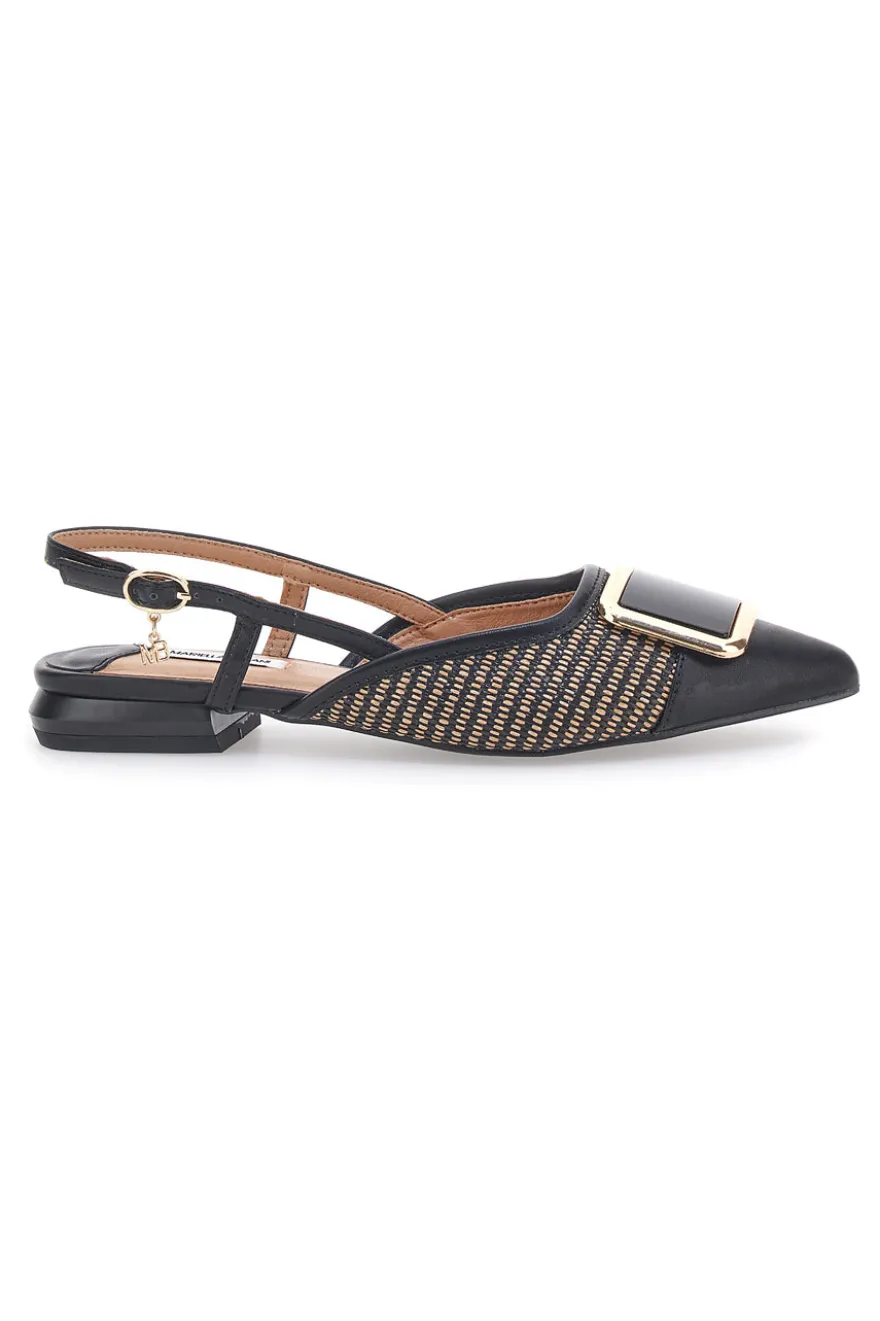 SCHWARZE SPITZE SLINGBACK-BALLERINAS MARIELLA BURANI 51089