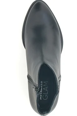 Schwarze spitze Stiefeletten aus echtem Leder PITTARELLO GLAM 4554015