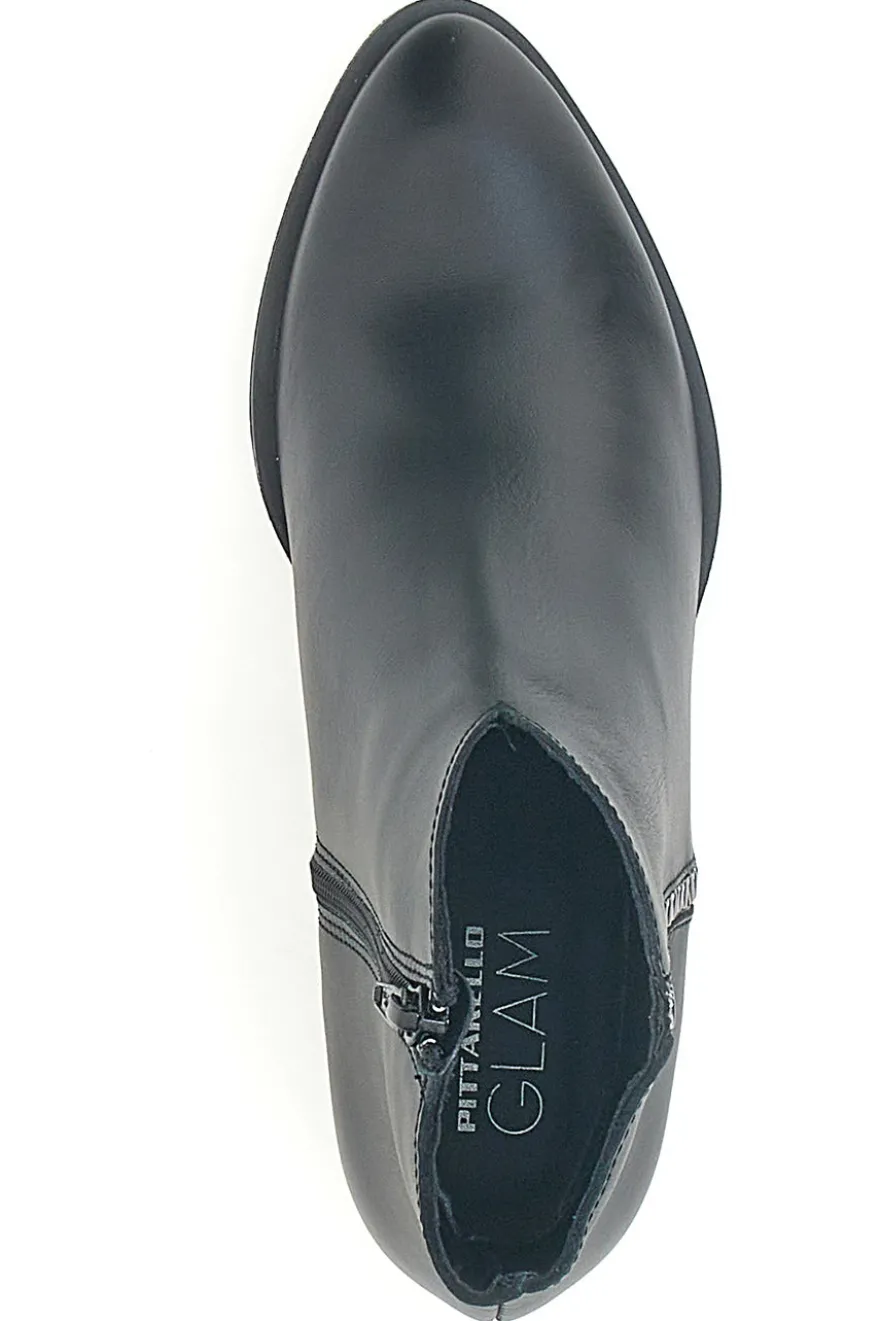 Schwarze spitze Stiefeletten aus echtem Leder PITTARELLO GLAM 4554015