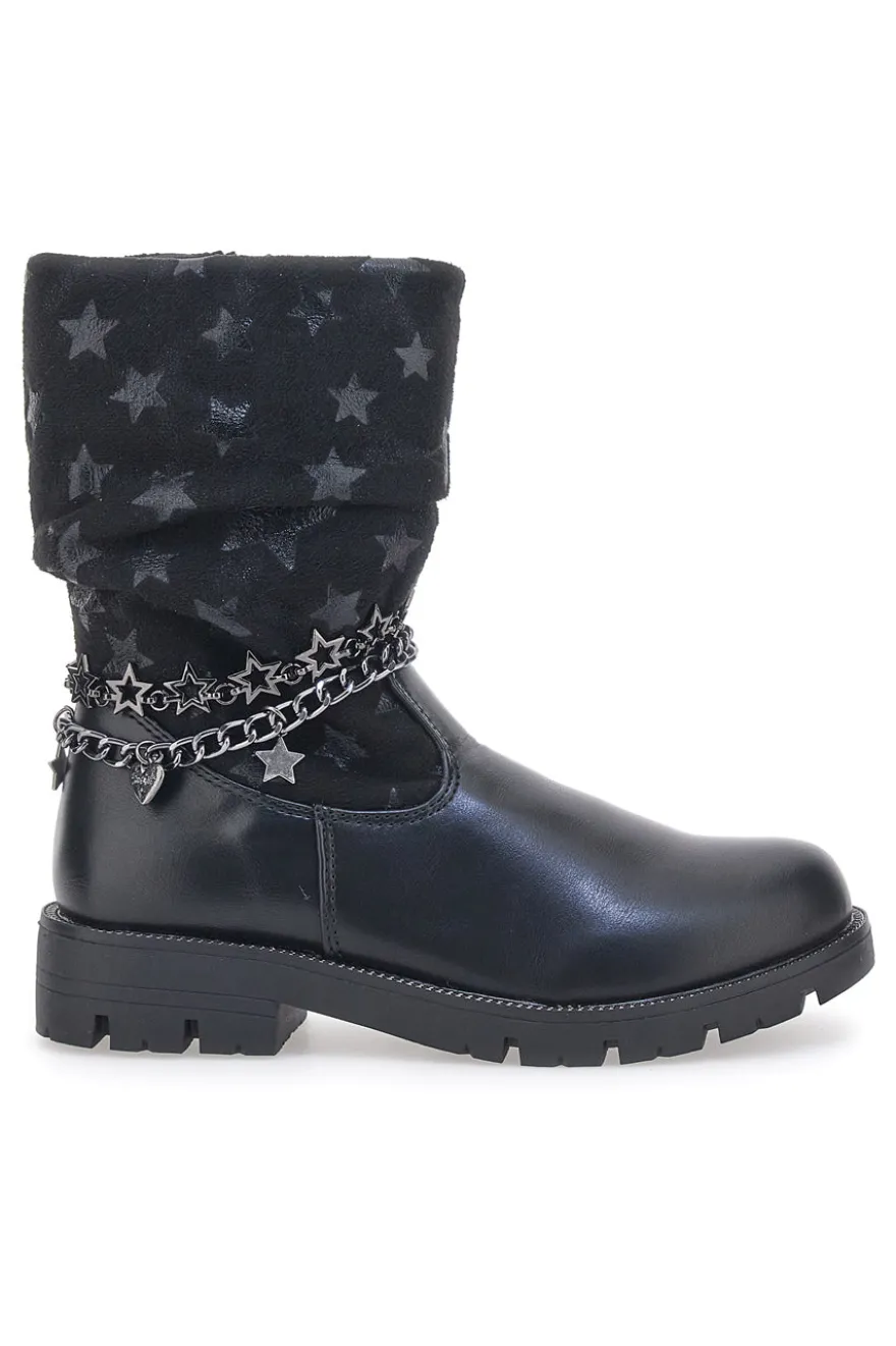 Schwarze Stiefel für Mädchen Danke 14225