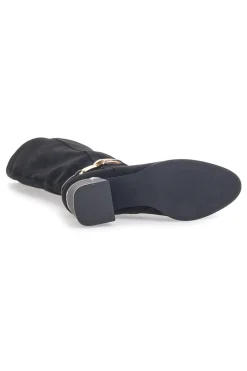 Schwarze Stiefel mit Absatz The First 393