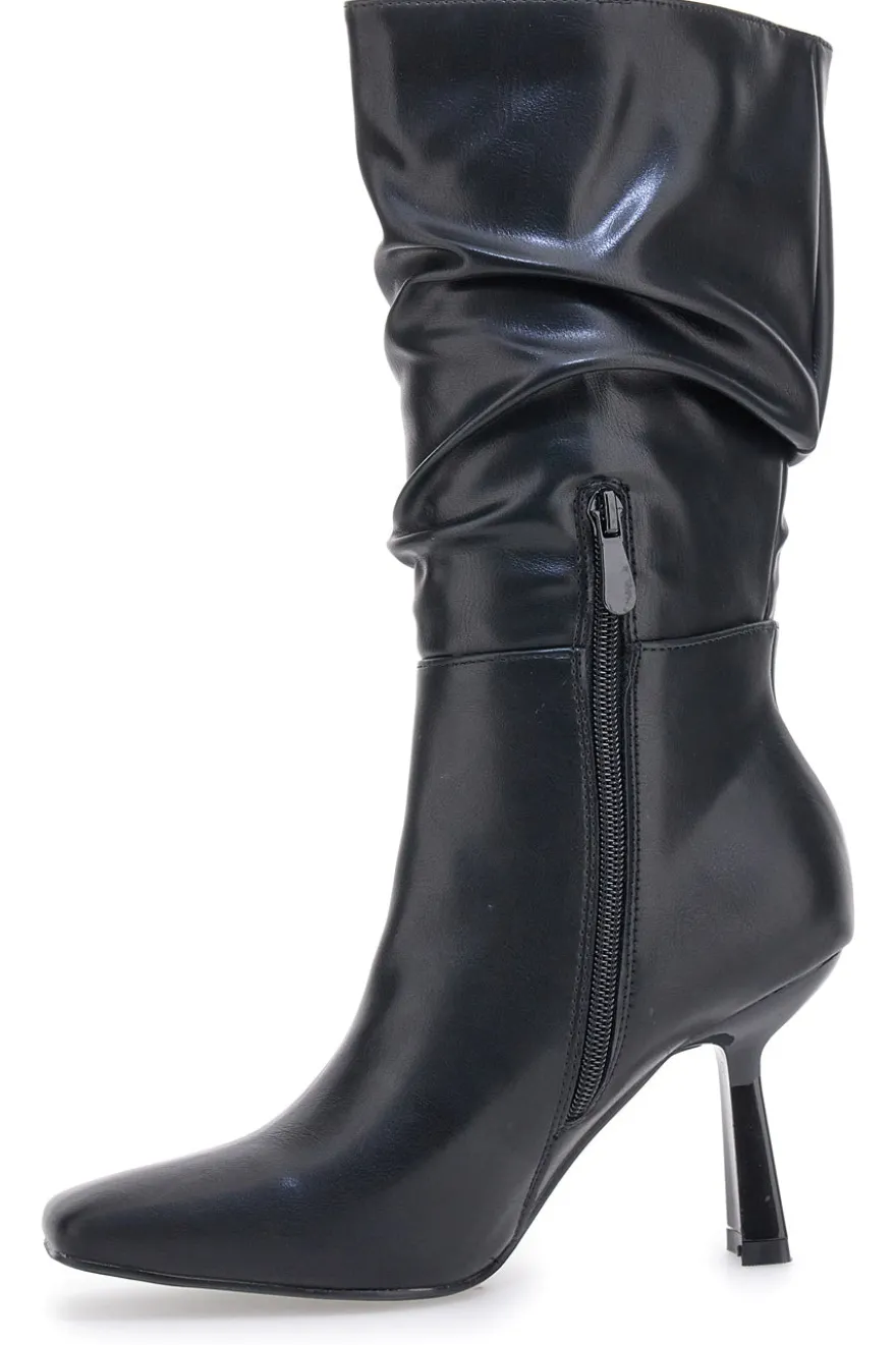 Schwarze Stiefel mit Absatz Gavi 847