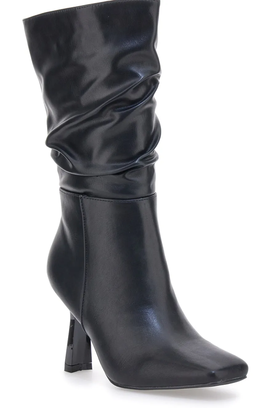 Schwarze Stiefel mit Absatz Gavi 847