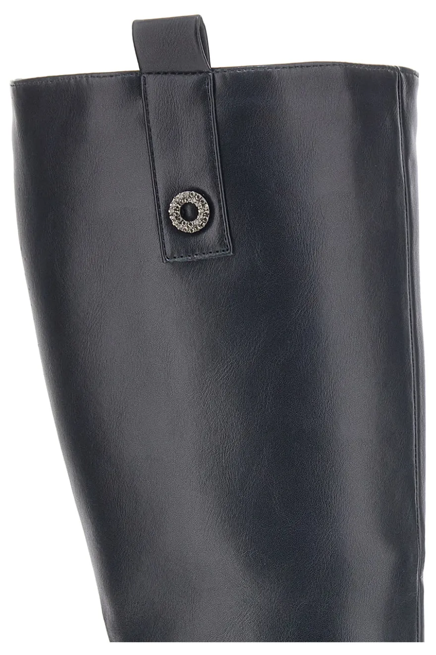 Schwarze Stiefel mit Absatz The First 394