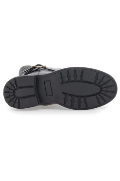 Schwarze Stiefel mit Herzschnalle und Steppmuster Thank You Girl 531473