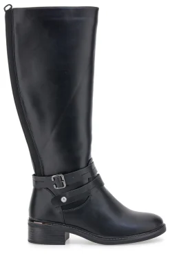 Schwarze Stiefel mit Obermaterial mit elastischen Einsätzen The First 9E90222