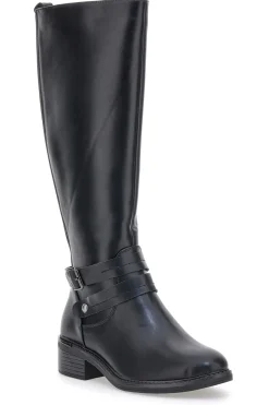 Schwarze Stiefel mit Obermaterial mit elastischen Einsätzen The First 9E90222