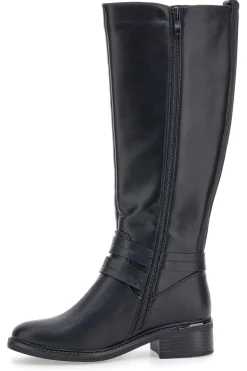 Schwarze Stiefel mit Obermaterial mit elastischen Einsätzen The First 9E90222
