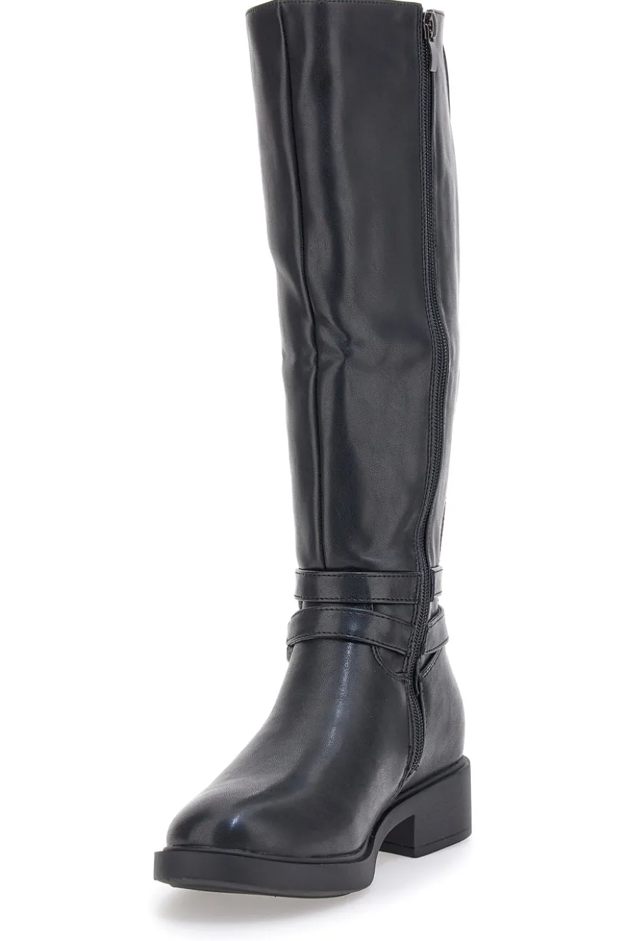 Schwarze Stiefel mit Schelle Energy 295
