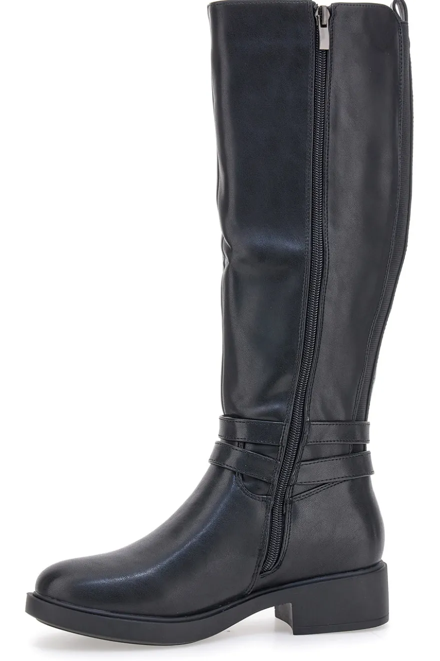 Schwarze Stiefel mit Schelle Energy 295