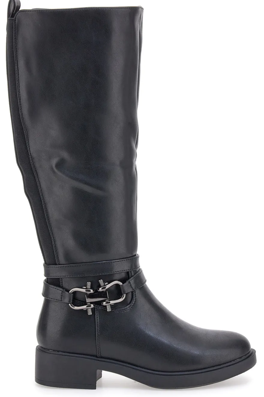 Schwarze Stiefel mit Schelle Energy 295