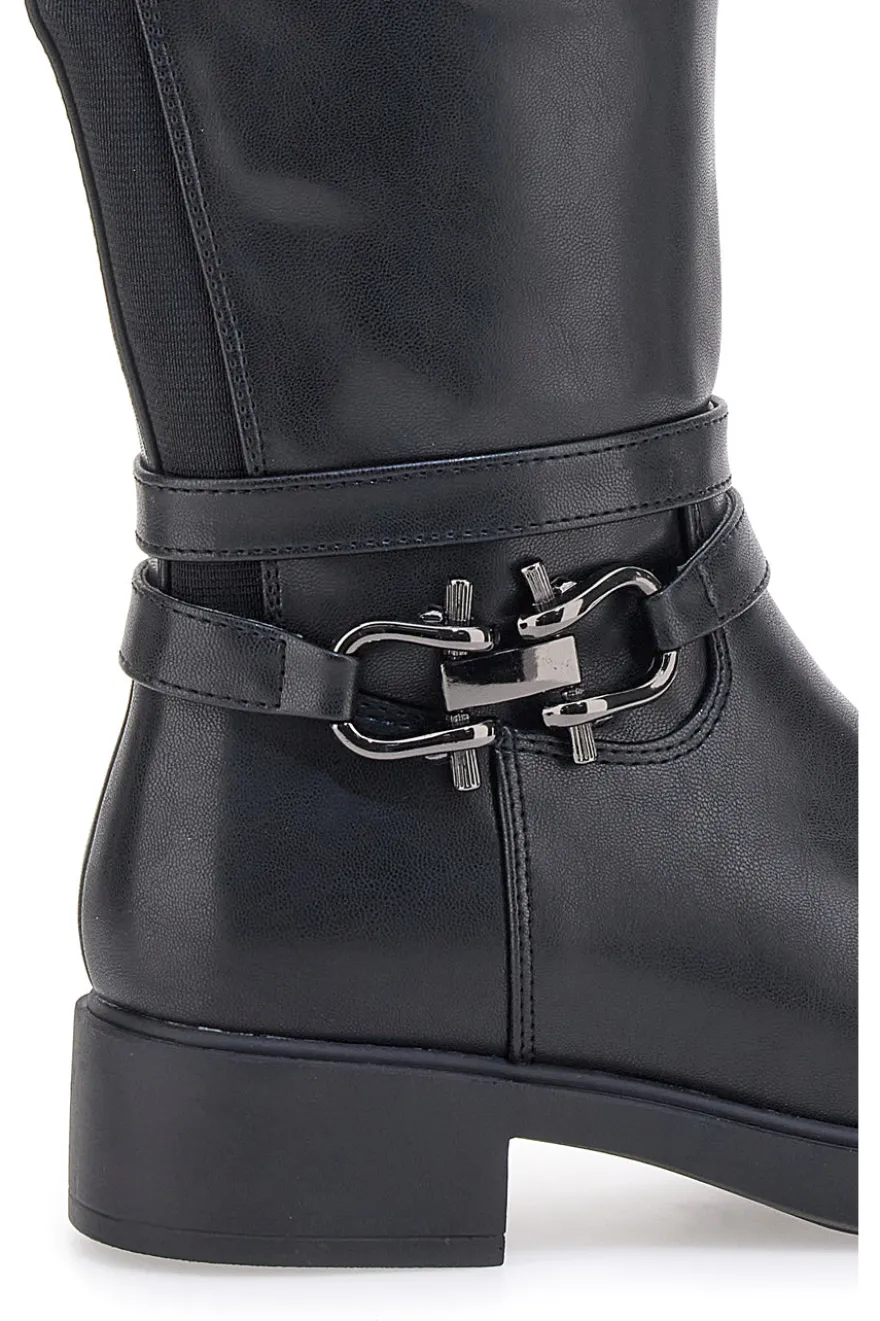 Schwarze Stiefel mit Schelle Energy 295