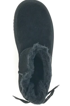 Schwarze Stiefeletten aus echtem Wildleder mit Schleife Pittarello Wow 18175