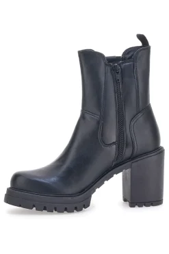 Schwarze Stiefeletten mit Absatz Prima Riga 46001