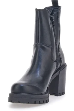 Schwarze Stiefeletten mit Absatz Prima Riga 46001