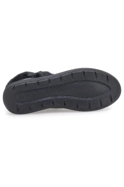 Schwarze Stiefeletten mit Fellfutter und flexibler Sohle Inblu 71 WG
