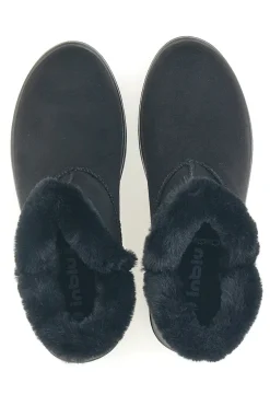 Schwarze Stiefeletten mit Fellfutter und flexibler Sohle Inblu 71 WG