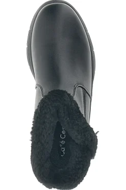 Schwarze Stiefeletten mit Reißverschluss im Café kosten 4195