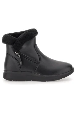 Schwarze Stiefeletten mit Reißverschluss im Café kosten 4195