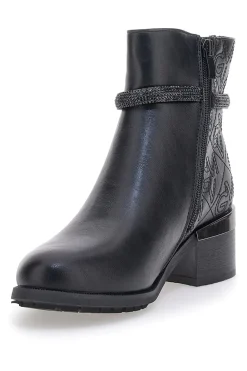 Schwarze Stiefeletten mit mittlerem Absatz GIAN MARCO VENTURI TR0305