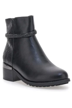 Schwarze Stiefeletten mit mittlerem Absatz GIAN MARCO VENTURI TR0305