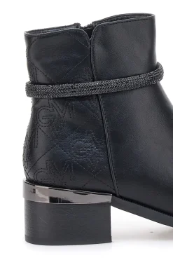 Schwarze Stiefeletten mit mittlerem Absatz GIAN MARCO VENTURI TR0305