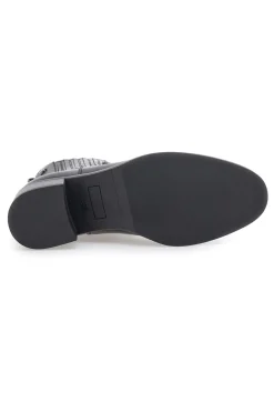 Schwarze Stiefeletten mit strukturiertem Seitenband und mittlerem Absatz Pittarello-Kapsel BT251152002