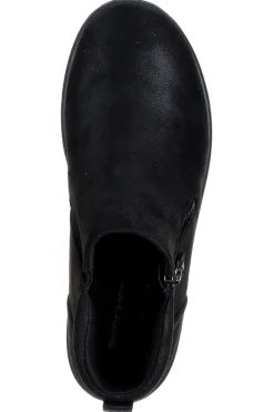 Schwarze Stiefeletten mit Reißverschluss und Memory Foam Skechers Lovely Vibe Fall In Bloom