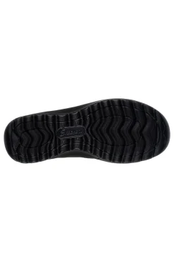 Schwarze Stiefeletten mit Reißverschluss und Memory Foam Skechers Lovely Vibe Fall In Bloom